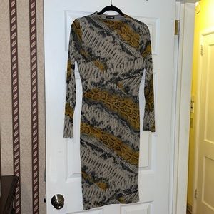 Snake skin midi cocktail dress